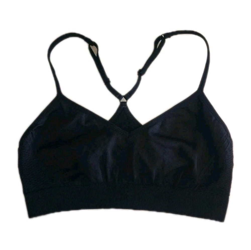 Victorias Secret Pink Ultimate Unlined Sports Bralette Black MEDIUM